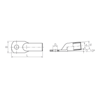 КВТ Наконечник кабельный медный луженый ТМЛ 10–8–5 (мин партия 100 шт.) 40834 KVT