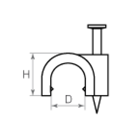 КВТ Скоба пластиковая СПК 14 для круглых кабелей 49464 (цена за уп.) KVT КВТ Скоба пластиковая СПК 14 для круглых кабелей 49464 (цена за уп.) KVT