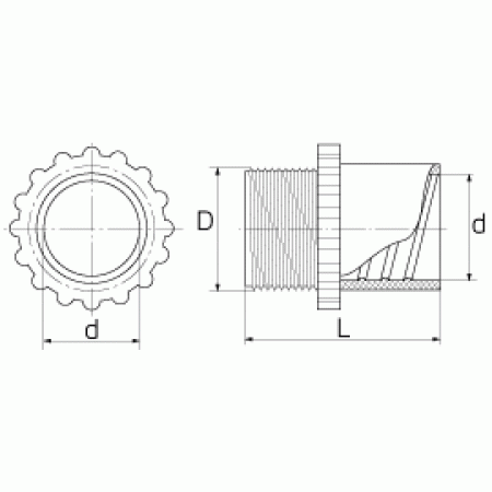 КВТ Вводная муфта МВП 10 для металлорукава (мин партия 100 шт.) 49644 KVT КВТ Вводная муфта МВП 10 для металлорукава (мин партия 100 шт.) 49644 KVT
