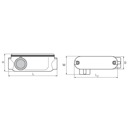 КВТ Коробка распределительная угловая КРВ-Л 15 левая 61114 KVT КВТ Коробка распределительная угловая КРВ-Л 15 левая 61114 KVT