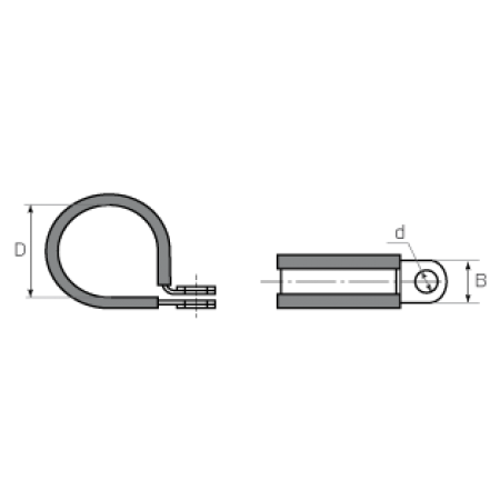 КВТ Скоба металлическая СМР 19-20 с резиновым покрытием (мин партия 100 шт.) 61350 KVT КВТ Скоба металлическая СМР 19-20 с резиновым покрытием (мин партия 100 шт.) 61350 KVT