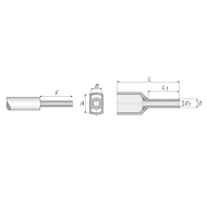 КВТ Наконечник втулочный двойной НШВИ(2) 0.5–8 (мин партия 100 шт.) 61584 KVT