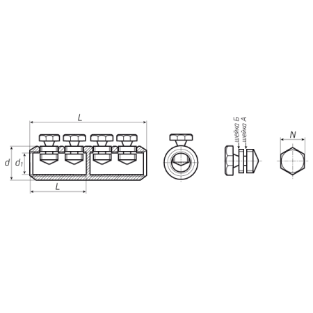 КВТ Соединитель болтовой 4СБП-150/240 (мин партия 5 шт.) 67041 KVT КВТ Соединитель болтовой 4СБП-150/240 (мин партия 5 шт.) 67041 KVT