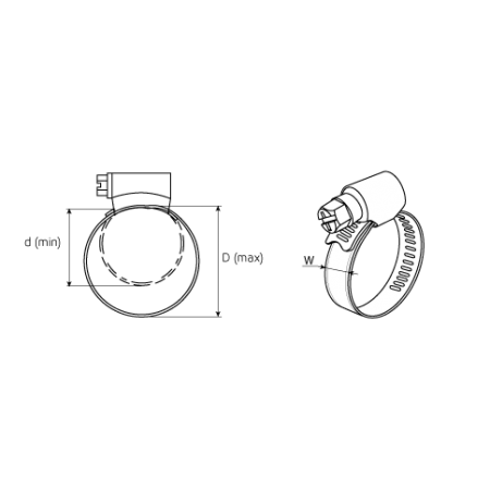 КВТ Хомут червячный PL-9(50-70)/W2 (мин партия 20 шт.) 68967 KVT КВТ Хомут червячный PL-9(50-70)/W2 (мин партия 20 шт.) 68967 KVT