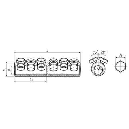 КВТ Соединитель болтовой 6СБЕ-800 69489 KVT КВТ Соединитель болтовой 6СБЕ-800 69489 KVT