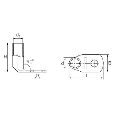 КВТ Наконечник угловой (90°) медный луженый ТМЛс(90) 95-12 (мин партия 25 шт.) 70295 KVT КВТ Наконечник угловой (90°) медный луженый ТМЛс(90) 95-12 (мин партия 25 шт.) 70295 KVT