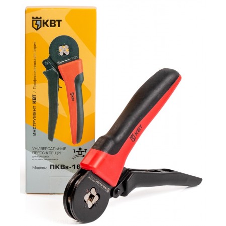 КВТ Мультидиапазонные сверхкомпактные эргономичные пресс-клещи ПКВк-16м 79760 KVT КВТ Мультидиапазонные сверхкомпактные эргономичные пресс-клещи ПКВк-16м 79760 KVT