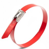 КВТ Стяжка стальная с полимерным покрытием СКС-П (316) 7,9*600 (красн) (мин партия 100 шт.) 83078 KVT